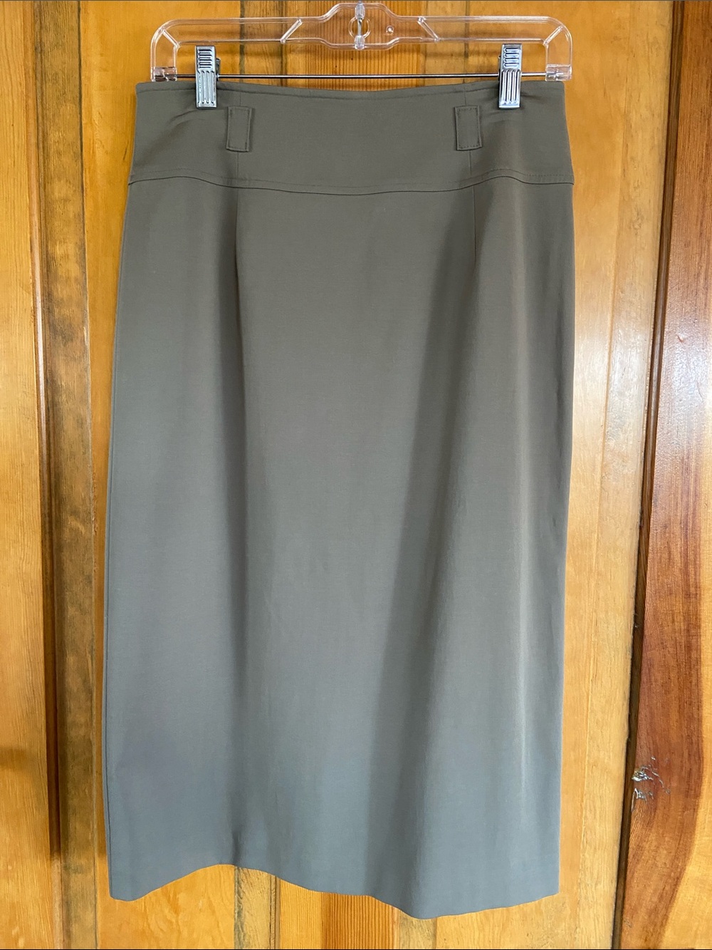 Talbots Olive Green Midi Skirt